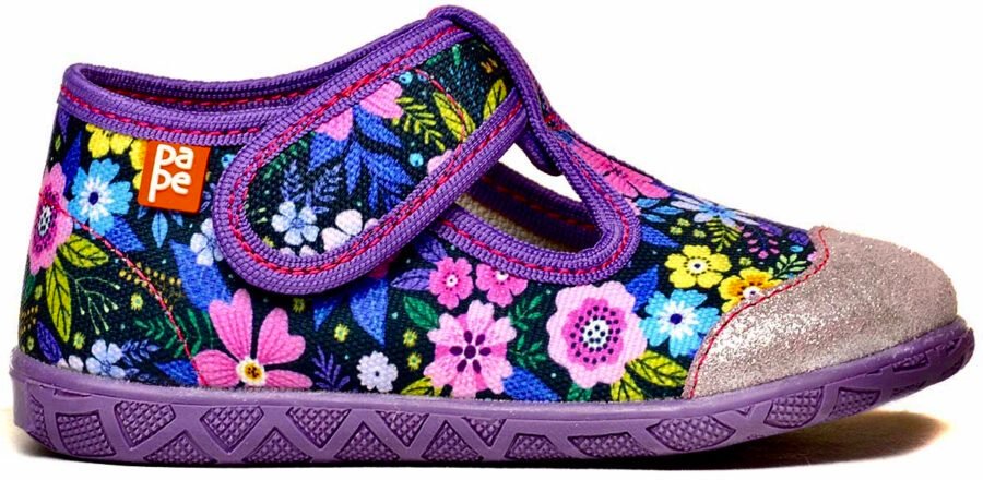 Lila Flowers papeBerlin Kinder Hausschuhe – Bild 2