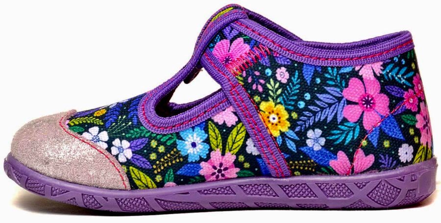 Lila Flowers papeBerlin Kinder Hausschuhe – Bild 4