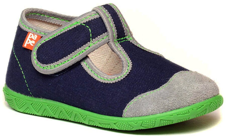 Unicolor Navy papeBerlin Kinder Hausschuhe