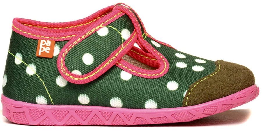 Polka-dots Green papeBerlin Kinder Hausschuhe – Bild 2