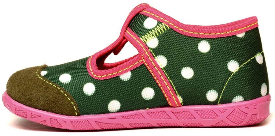 Polka-dots Green papeBerlin Kinder Hausschuhe – Bild 4