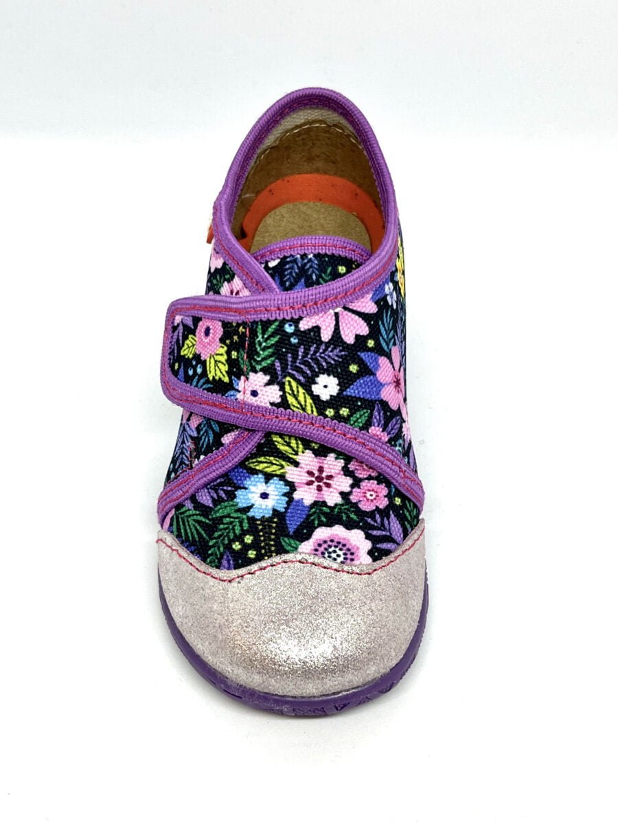 Mid-cut Lila Flowers PAPE Kinderhausschuhe – Bild 5