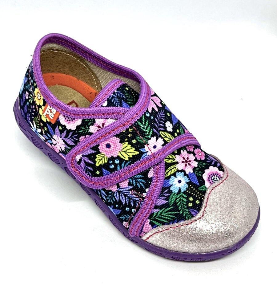 Mid-cut Lila Flowers PAPE Kinderhausschuhe – Bild 6