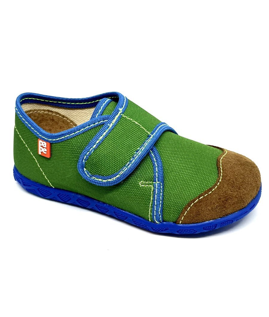 Mid-cut Unicolor Green PAPE Kinderhausschuhe